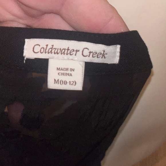 Coldwater Creek Black Lace Tunic  Medium - Picture 9 of 11